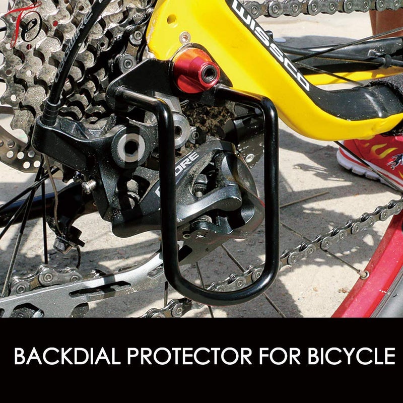 Cayanmydery Black Universal Bike Bicycle Rear Derailleur Guard Rack Protector, Rear Gear Shifter Chain Guard - Image 3